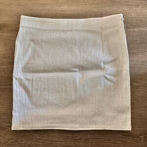 KIWI White Sparkle Mini Skirt Silver Bedazzled Size Large NEW